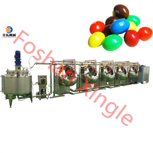 Línea de producción automática comercial eléctrica personalizada Máquina recubridora de chocolate con tambor Máquina recubridora de chocolate Máquina recubridora de película