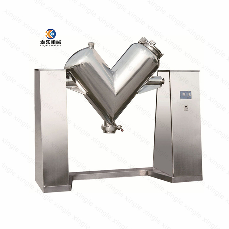 Mezclador de polvo seco de detergente de lavado de doble brazo automático VH-50 mezclador en forma de V máquina mezcladora de polvo industrial de alta velocidad