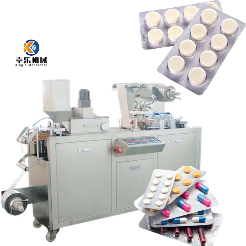 Candy Softgel Packing DPP-80 Pequeño Alu Alu Pvc de formación automática Cartoner Llenado Blister Máquina de envasado para tabletas Cápsula 