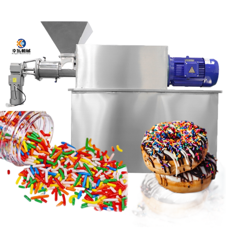 Extrusora eléctrica automática para decoración de pasteles, azúcar comestible, arcoíris, vermicelli, confeti, máquina para hacer chispas de azúcar