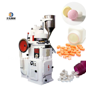 Máquina de prensado de tabletas de laboratorio, maquinaria de prensado de píldoras químicas rotativas, prensa de píldoras rotativas, máquina de prensado de tabletas de vitamina C ZP-19