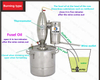Máquina de destilación de alcohol de destilador de laboratorio de barril de destilación de alcohol de acero inoxidable