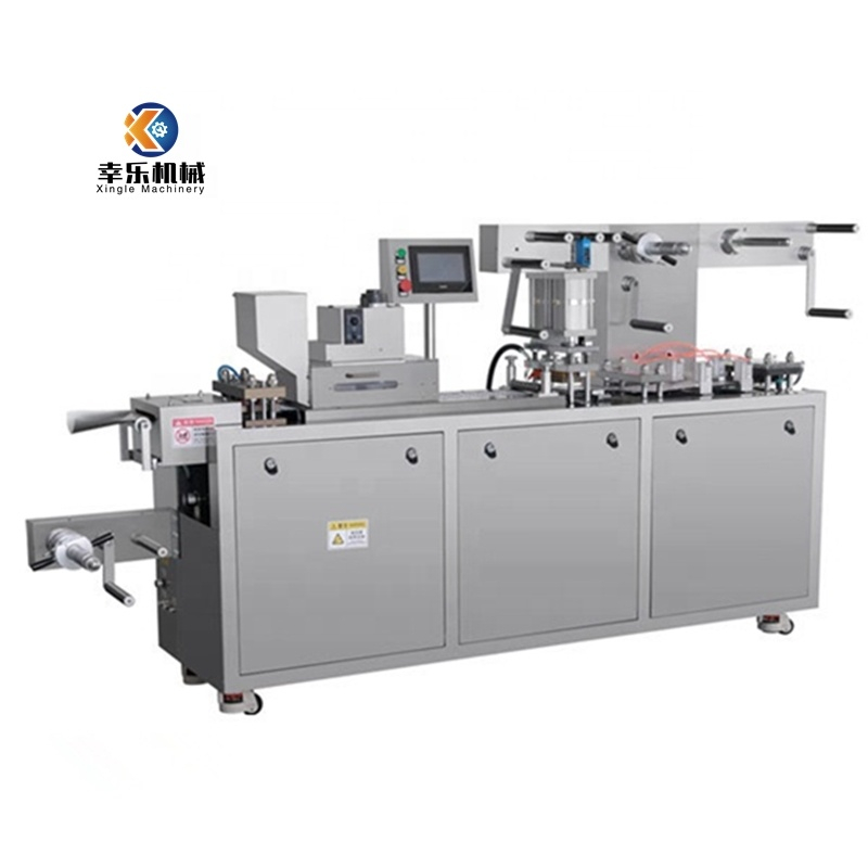Empaquetadora automática de blister de aluminio y plástico de placa plana para productos farmacéuticos