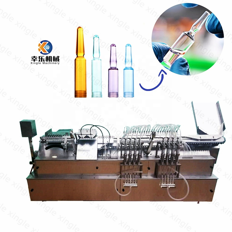 Máquina automática para hacer ampollas pequeñas, 8 agujas, 1-2ml, ampolla de plástico, máquina de llenado y sellado