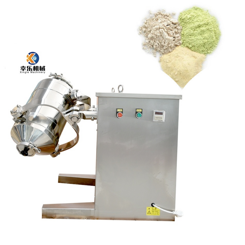 Mezclador de polvo de tambor giratorio 3d farmacéutico, equipo de máquina mezcladora de polvo de movimiento 3d, máquina mezcladora de polvo, SWH-20L de mezcla