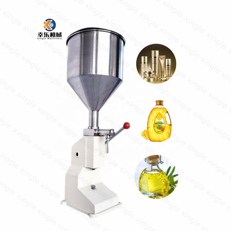 Mini llenadora manual vertical de 10 ml, máquina de llenado y sellado de pasta líquida viscosa gruesa