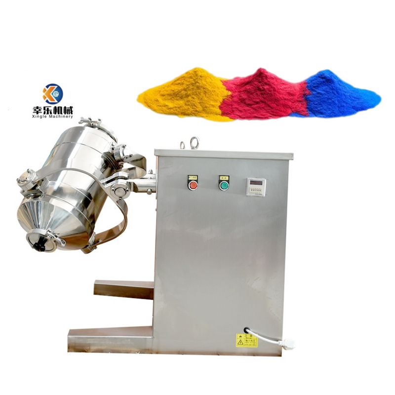 Mezclador de polvo de comida de café 3D pequeño, equipo mezclador de polvo, mezclador de polvo de Metal químico Industrial, máquina mezcladora SWH-10L