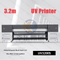 Impresora industrial de lienzo de cortina eco solvente de gran formato de 3,2 m, pancarta flexible de pvc, papel de pared 3D, máquina de impresión de tinta blanca UV